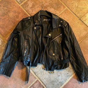 NastyGal Faux Leather Cropped Jacket size S